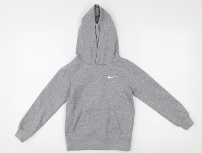 Nike Boys Grey Pullover Hoodie, Size 5 Years