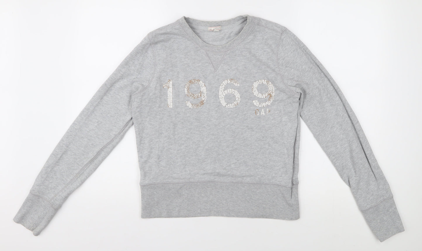 Gap Women’s Grey Jersey Crew Neck T-Shirt M