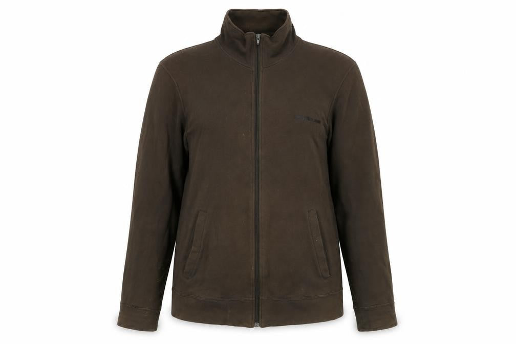 Front view of Hooch Women's Brown Cotton Basic Jacket, size 2