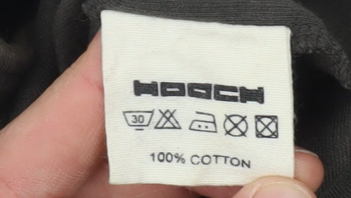 Close-up detail of Hooch Women's Brown Cotton Basic Jacket, size 2