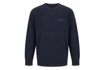 Mens UK Size L Firetrap Blue Pullover Jumper
