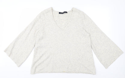 Womens UK Size XS French Connection Ivory Pullover Jumper