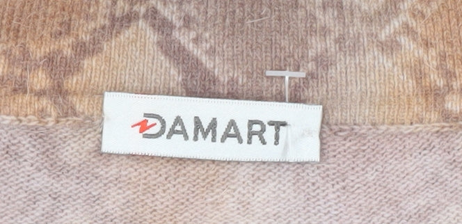 Damart Women's Brown Wool Collared Blouse - Size 18/20