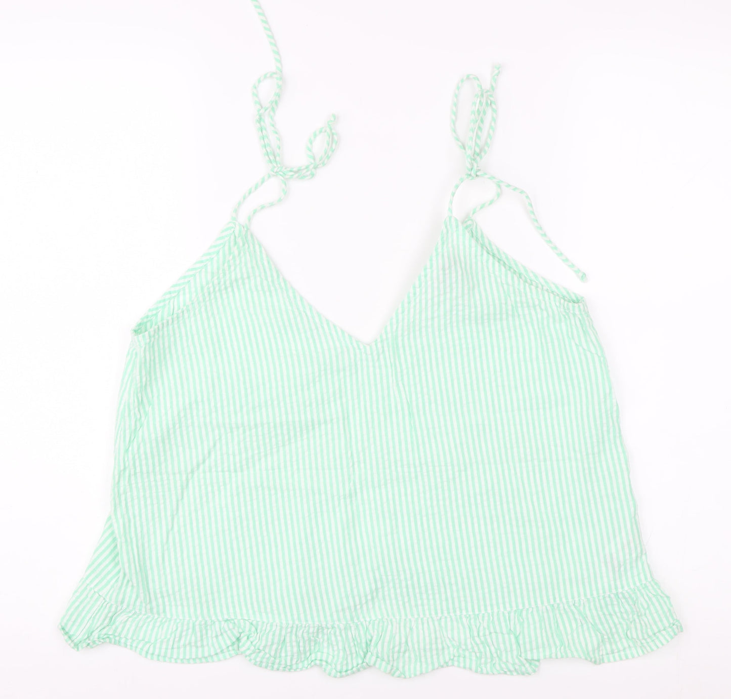 Womens UK Size 12 ASOS Green Camisole Blouse