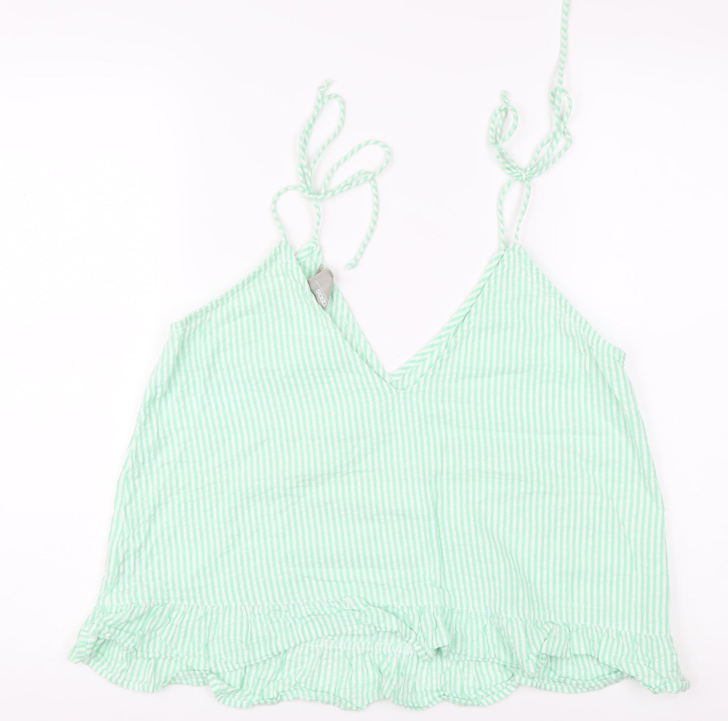 Womens UK Size 12 ASOS Green Camisole Blouse