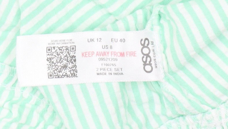 Womens UK Size 12 ASOS Green Camisole Blouse