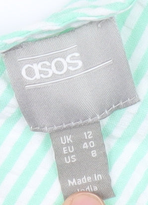 Womens UK Size 12 ASOS Green Camisole Blouse