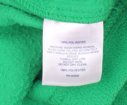 Mens UK Size M Lands' End Green 1/2 Zip Sweatshirt