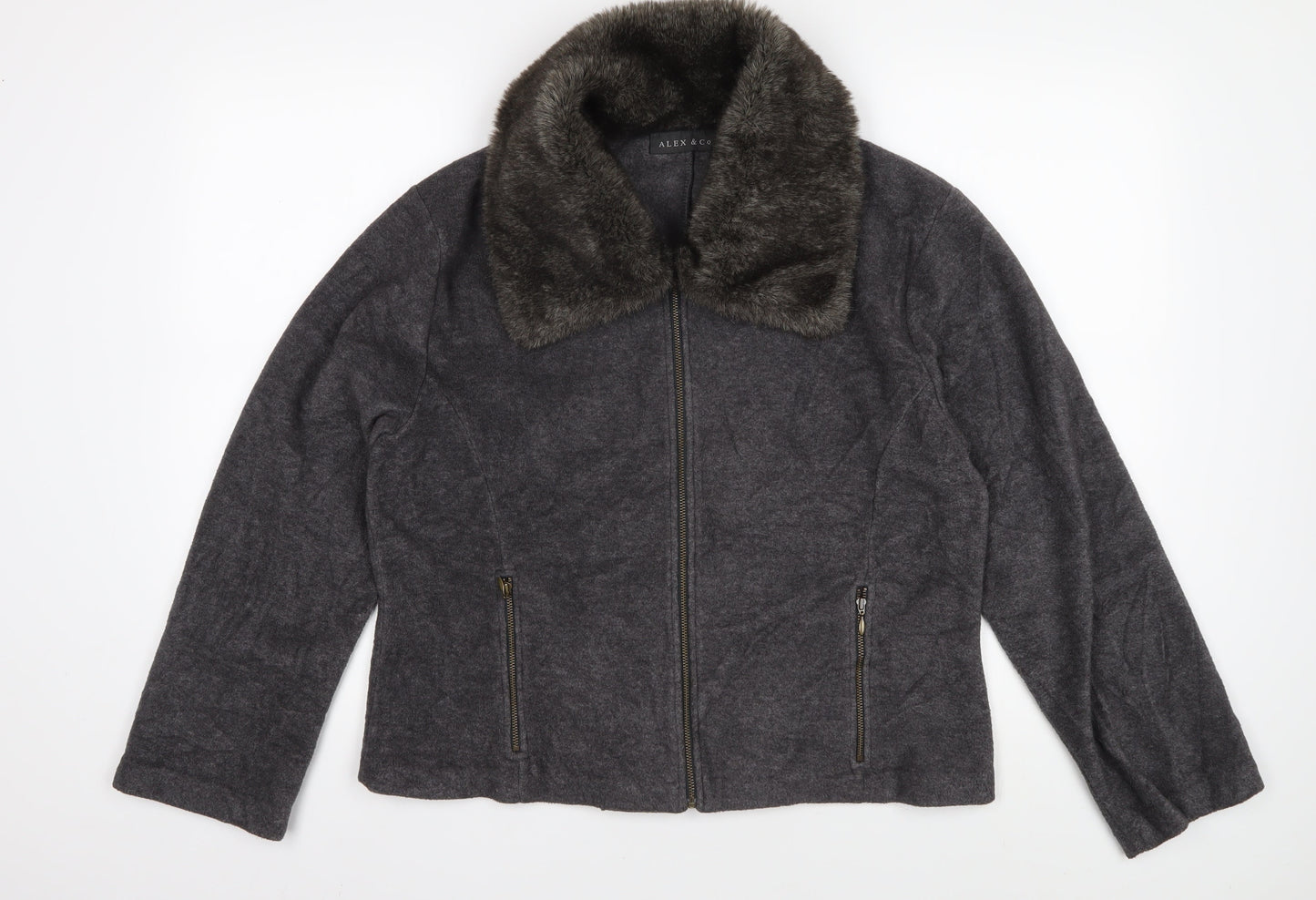 Alex & Co. Women's Grey Wool Short Jacket