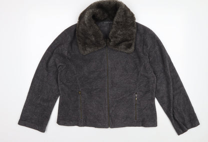 Alex & Co. Women's Grey Wool Short Jacket