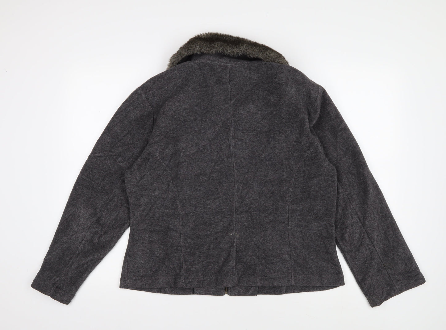 Alex & Co. Women's Grey Wool Short Jacket