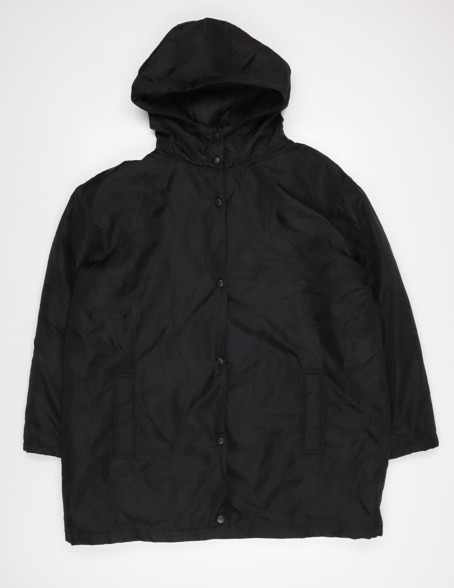 Womens UK Size 8 ASOS Black Parka Coat