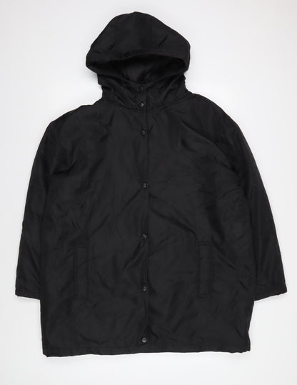Womens UK Size 8 ASOS Black Parka Coat
