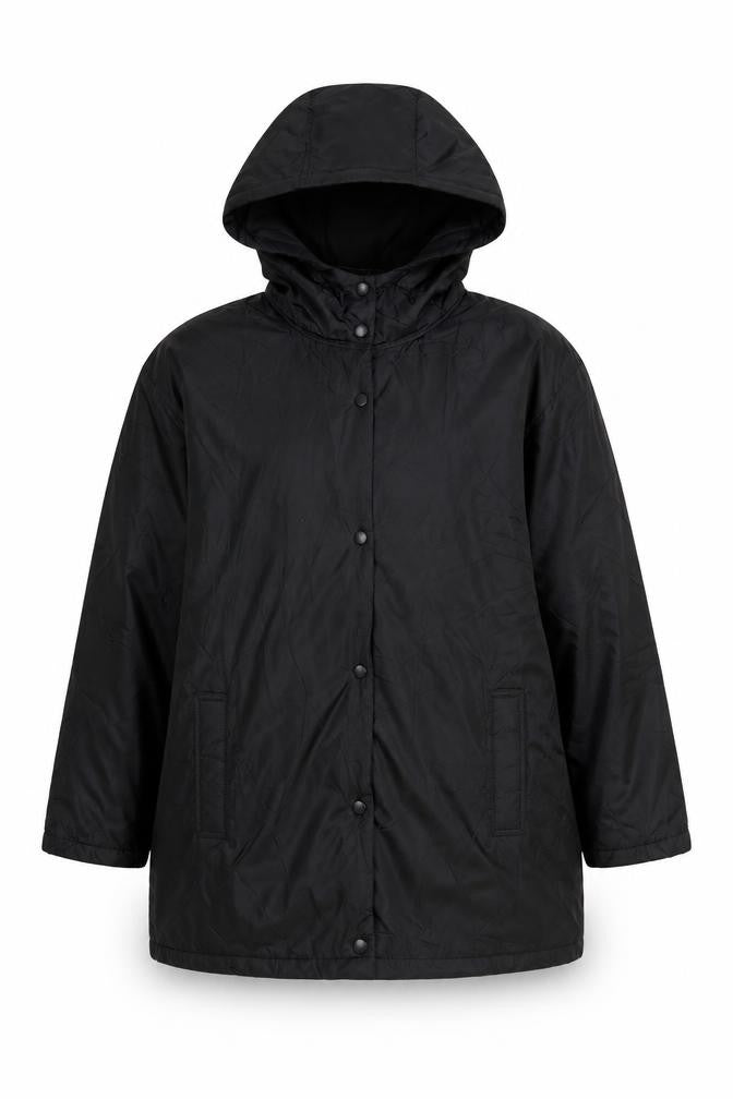Womens UK Size 8 ASOS Black Parka Coat