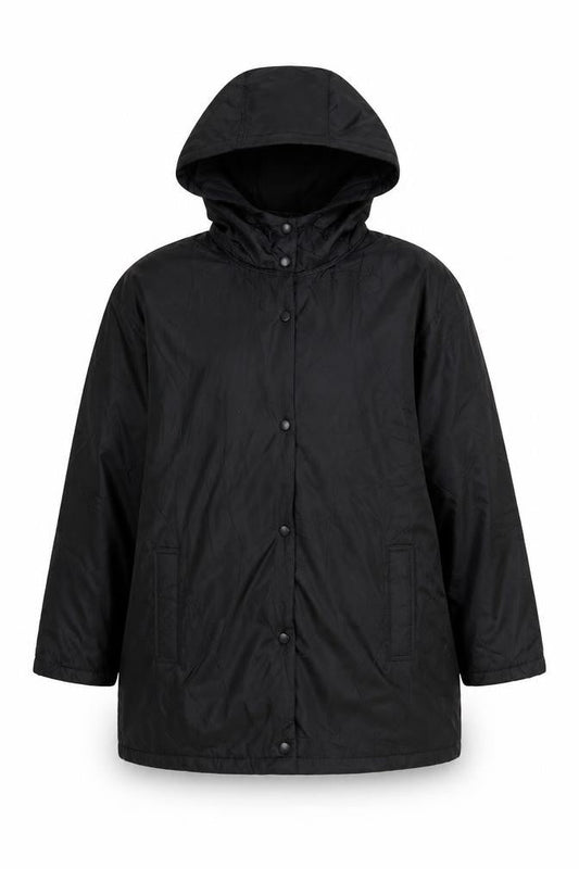 Womens UK Size 8 ASOS Black Parka Coat