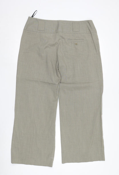Betty Jackson Black Women’s Grey Wide-Leg Trousers, Size 14