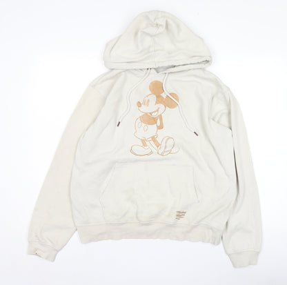 H&M Ivory Mickey Mouse Pullover Hoodie Medium