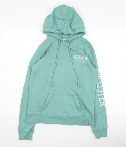 Hollister Women's Green Pullover Hoodie XS