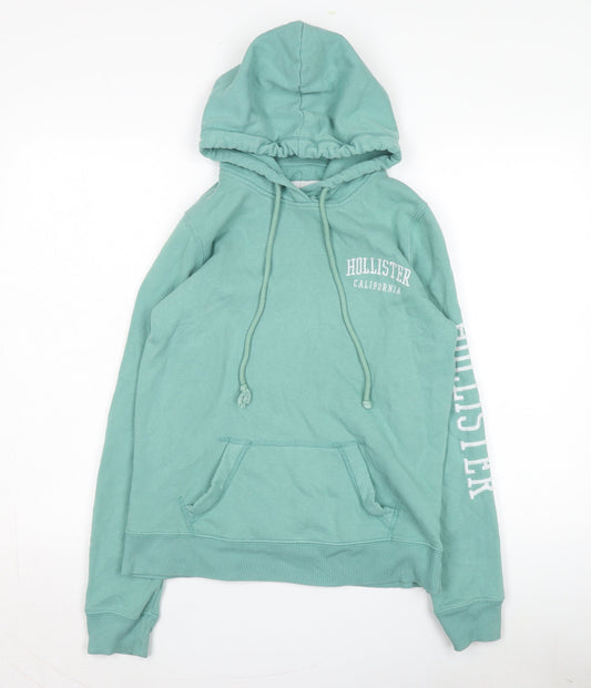 Hollister Women's Green Pullover Hoodie XS
