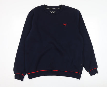 Mens UK Size 2XL Intense Blue Pullover Sweatshirt