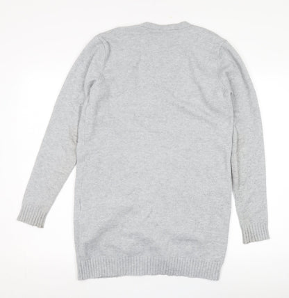 Womens UK Size S VILA Grey Cardigan Jumper