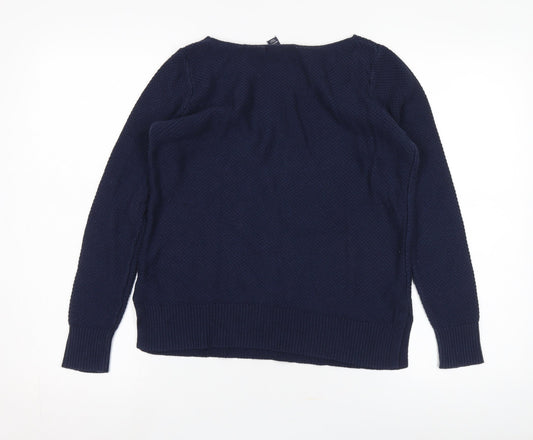 Gap Women's Blue Knit Pullover Jumper, Size S