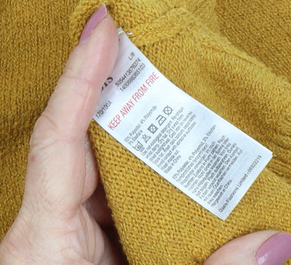 Womens UK Size L Oasis Yellow Pullover Jumper