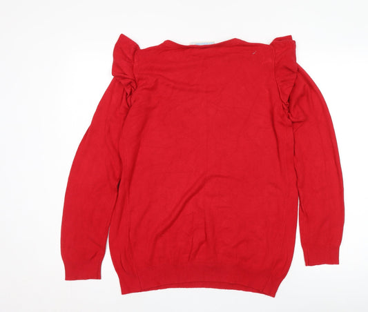 Womens UK Size XL JoJo Maman Bébé Red Pullover Jumper