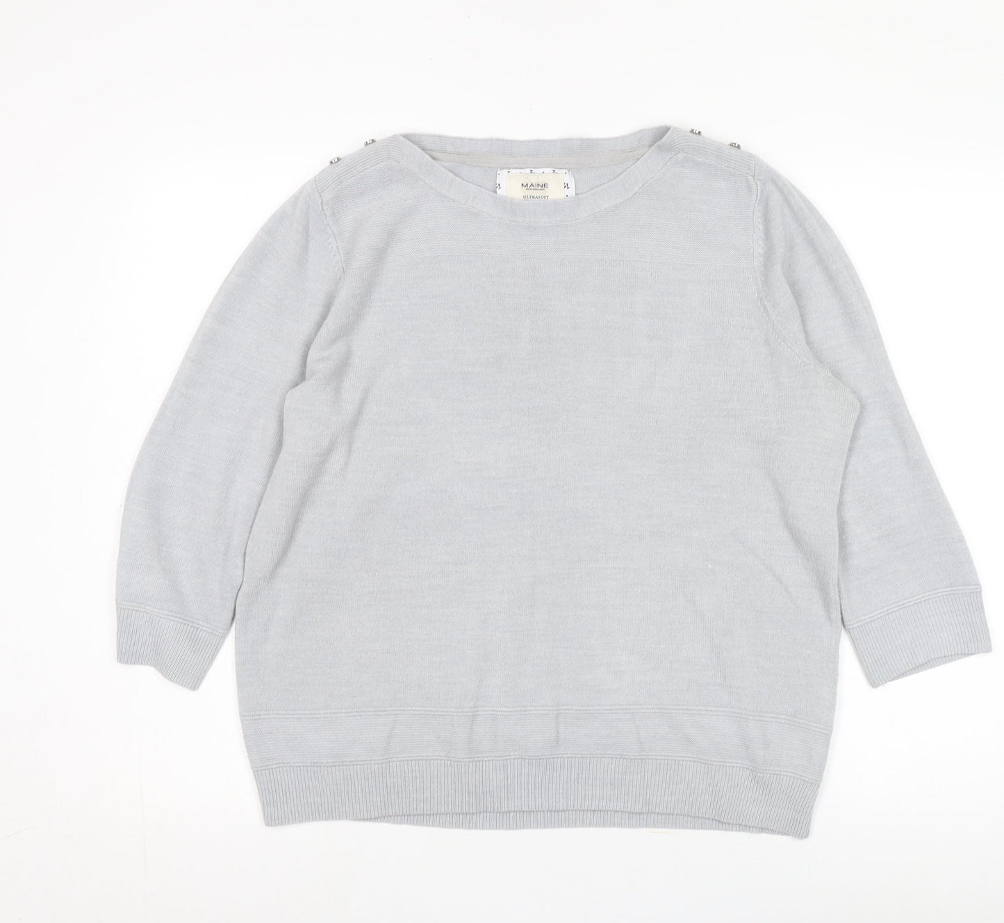 Womens UK Size 18 Maine New England Grey Pullover Jumper