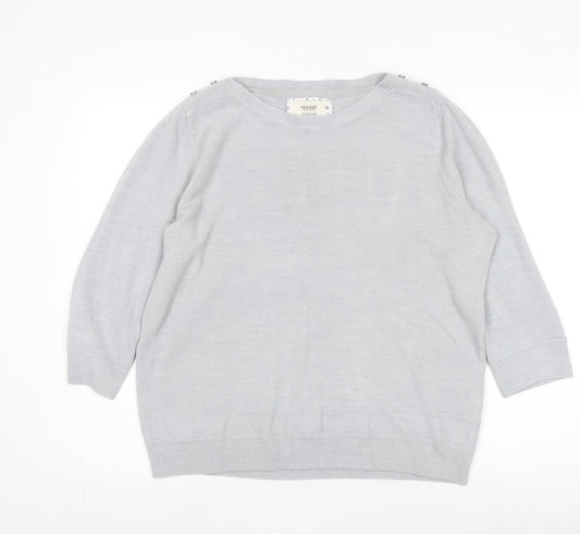 Womens UK Size 18 Maine New England Grey Pullover Jumper