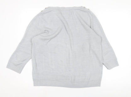 Womens UK Size 18 Maine New England Grey Pullover Jumper