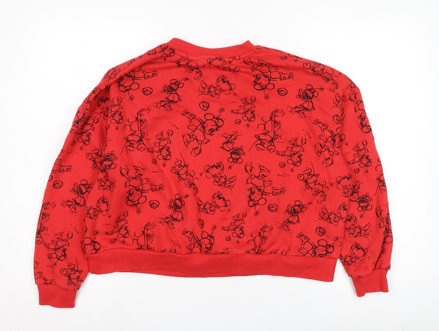 Unisex Adults UK Size 4XL Disney Red Pullover Sweatshirt