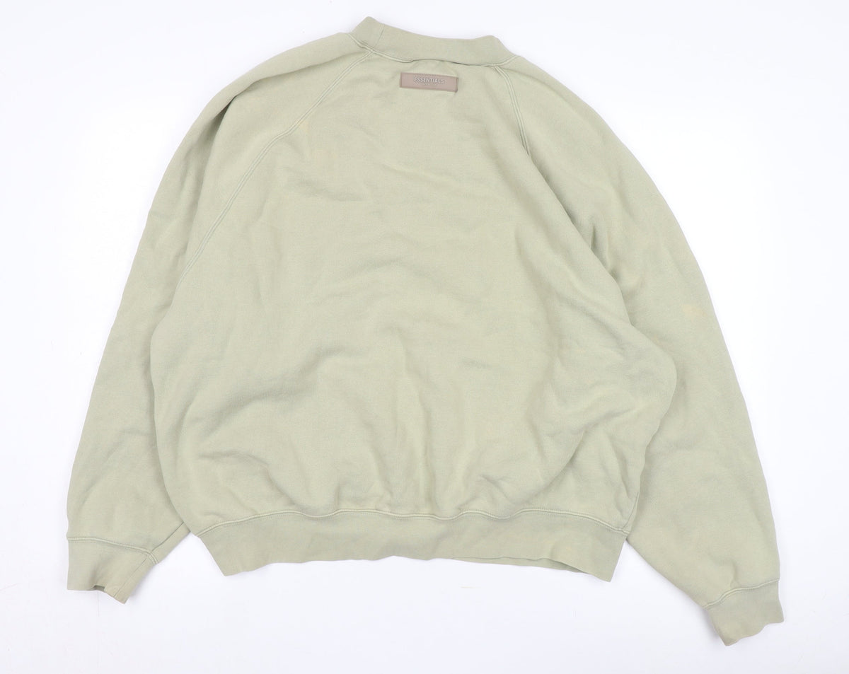 Essentials Men's Beige Pullover Sweatshirt M