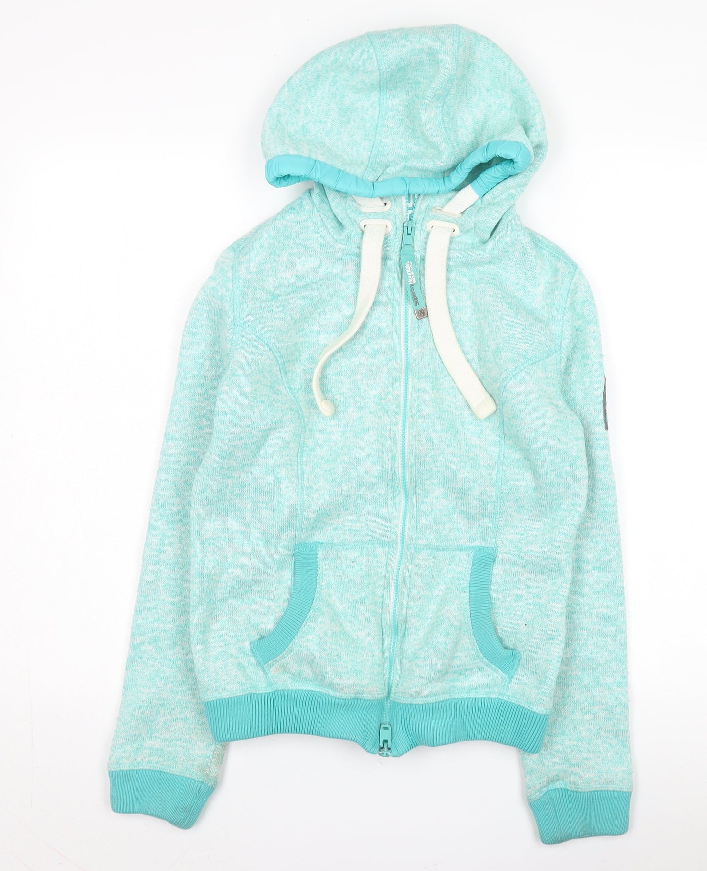 Womens UK Size S Superdry Green Hooded Jacket