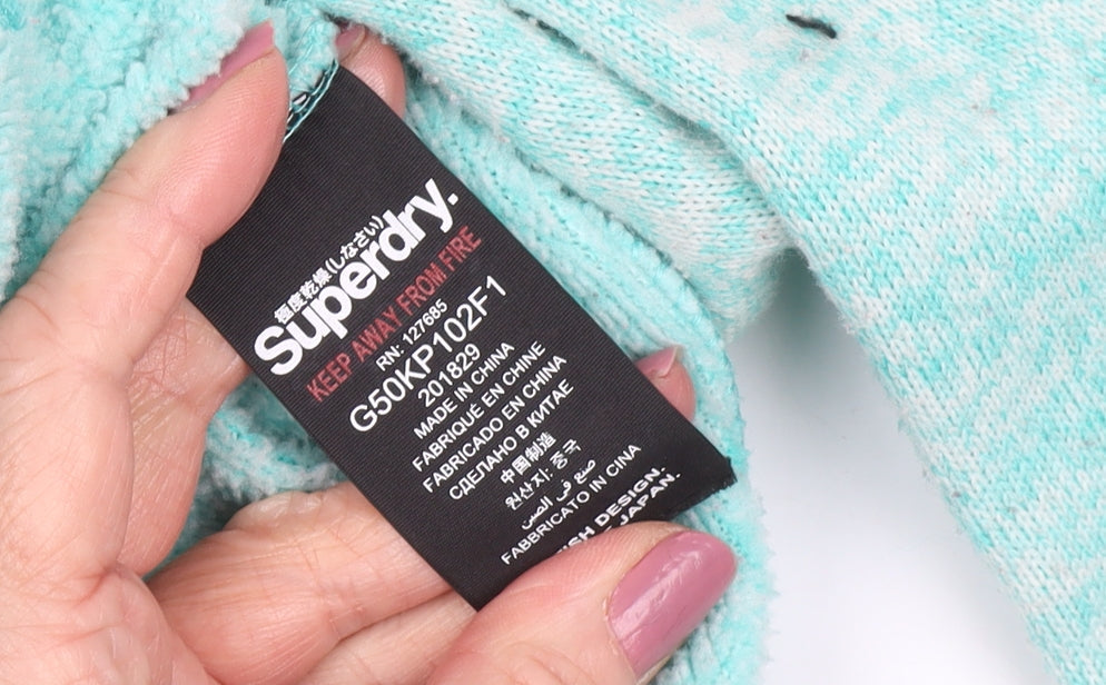 Womens UK Size S Superdry Green Hooded Jacket