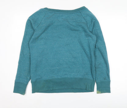 Reebok Women's Blue Sweatshirt - S, Cotton Blend