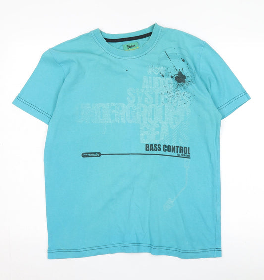 Petroleum Men's Blue Graphic Print T-Shirt M