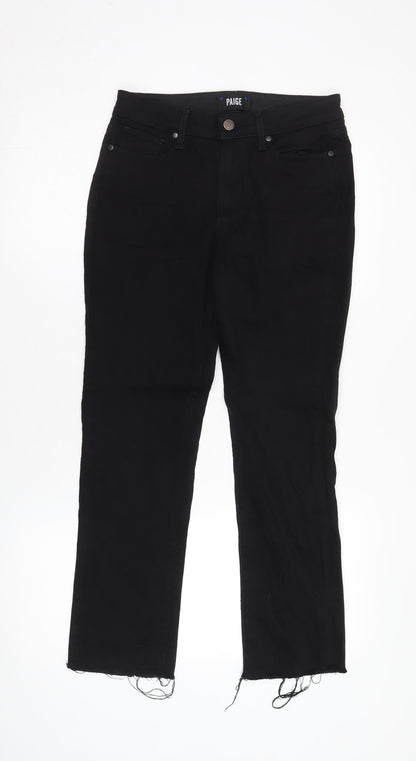 Womens UK Size 6 Paige  Straight Black Jeans