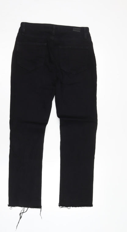Womens UK Size 6 Paige  Straight Black Jeans