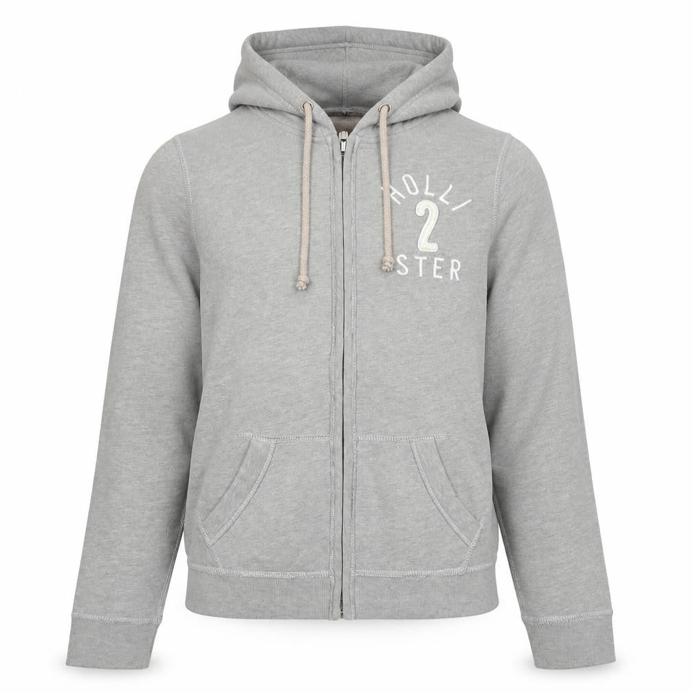Mens UK Size M Hollister Grey Hooded