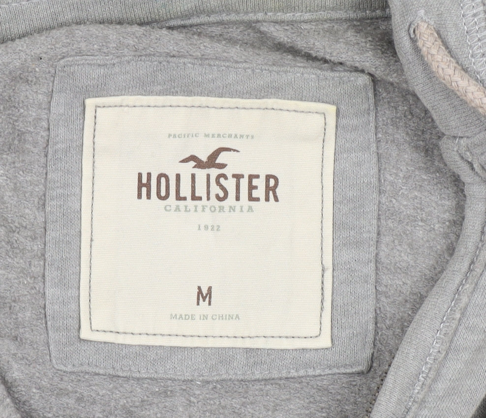 Mens UK Size M Hollister Grey Hooded