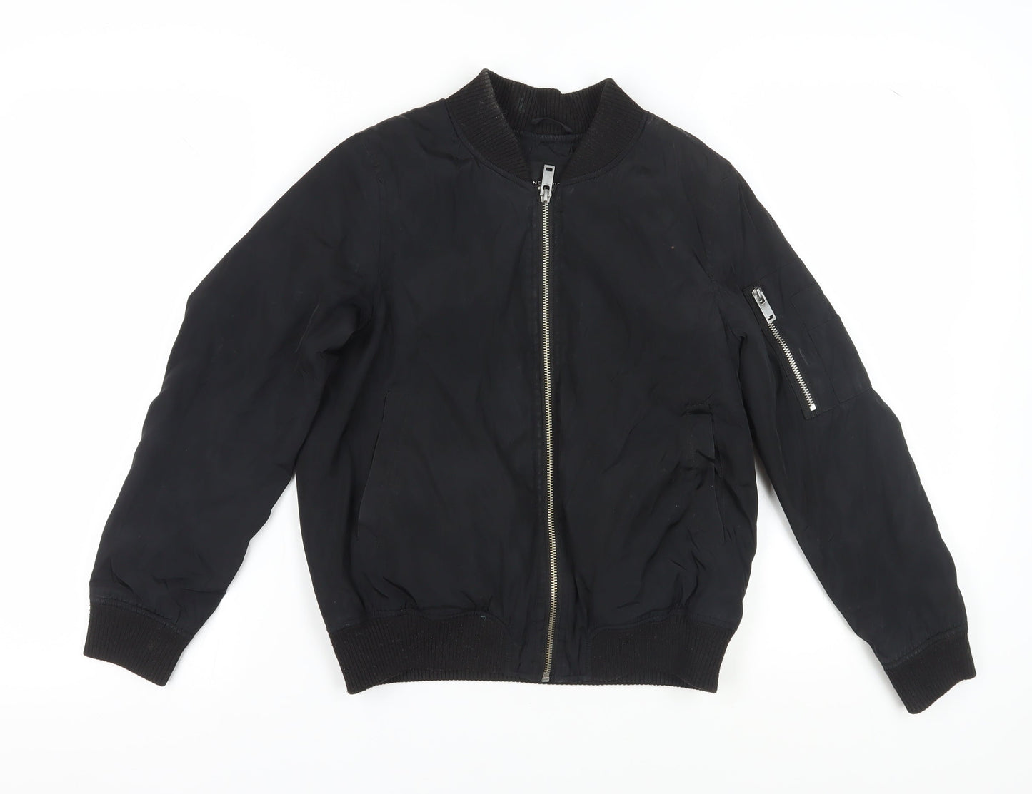 Womens UK Size 6 New Look Black Bomber Jacket