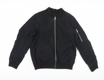 Womens UK Size 6 New Look Black Bomber Jacket