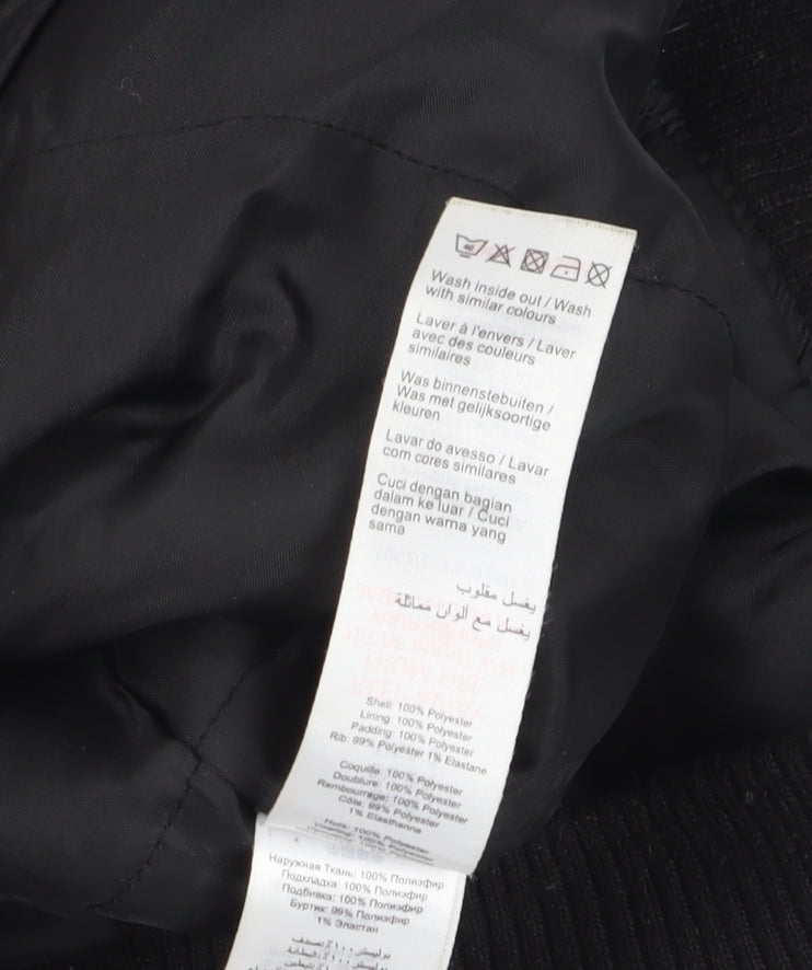 Womens UK Size 6 New Look Black Bomber Jacket