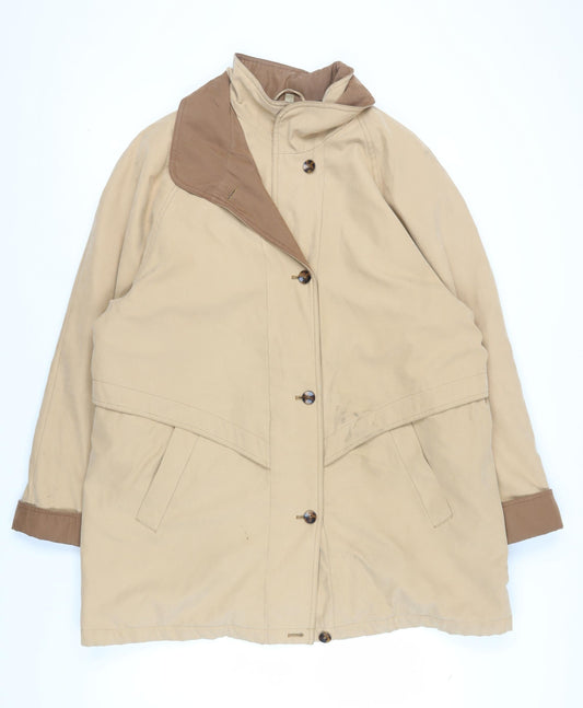 Ann Harvey Women's Beige Long Overcoat Size 18