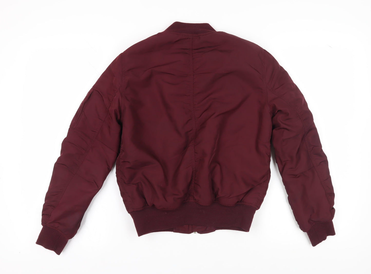 Womens UK Size 8 Topshop Red Bomber Jacket