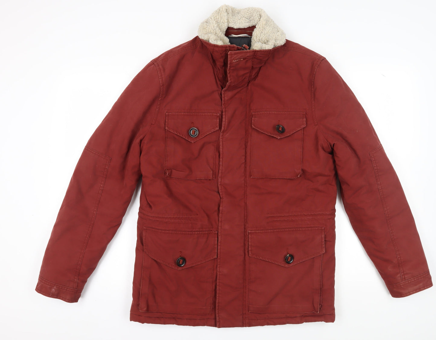 Mens UK Size S Marks and Spencer Red Military Jacket