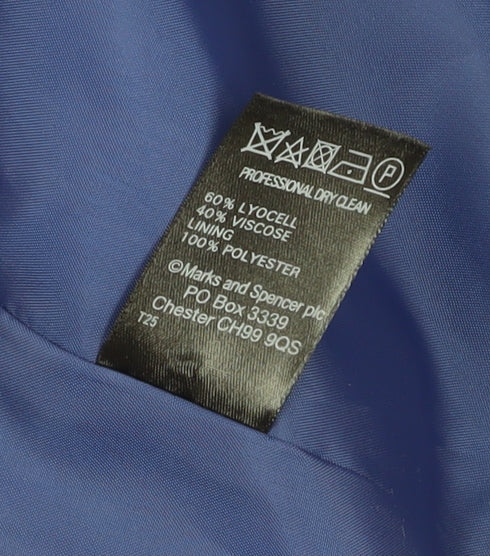 Marks and Spencer Women's Blue Cropped Blazer UK 14