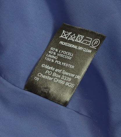 Marks and Spencer Women's Blue Cropped Blazer UK 14