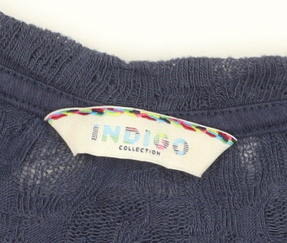 Marks and Spencer Women's Blue Knit T-Shirt